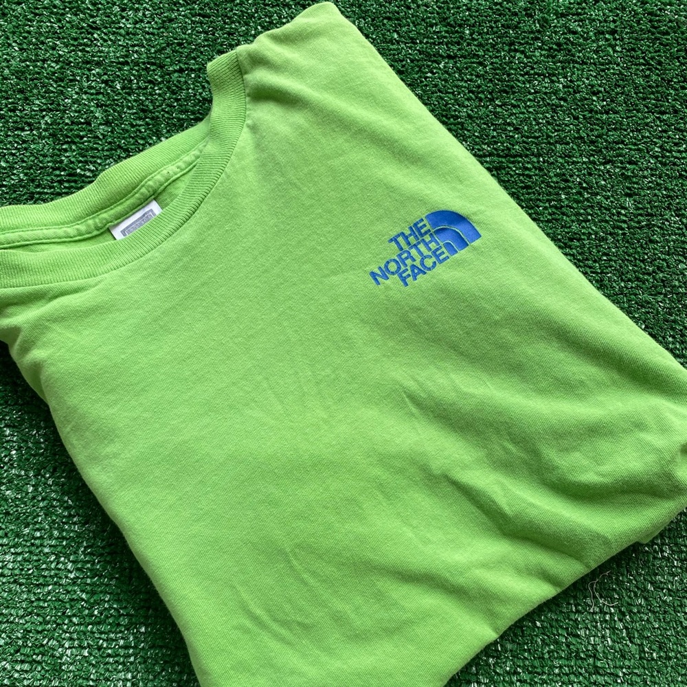 The North Face Green Mens Spellout T shirt sz L